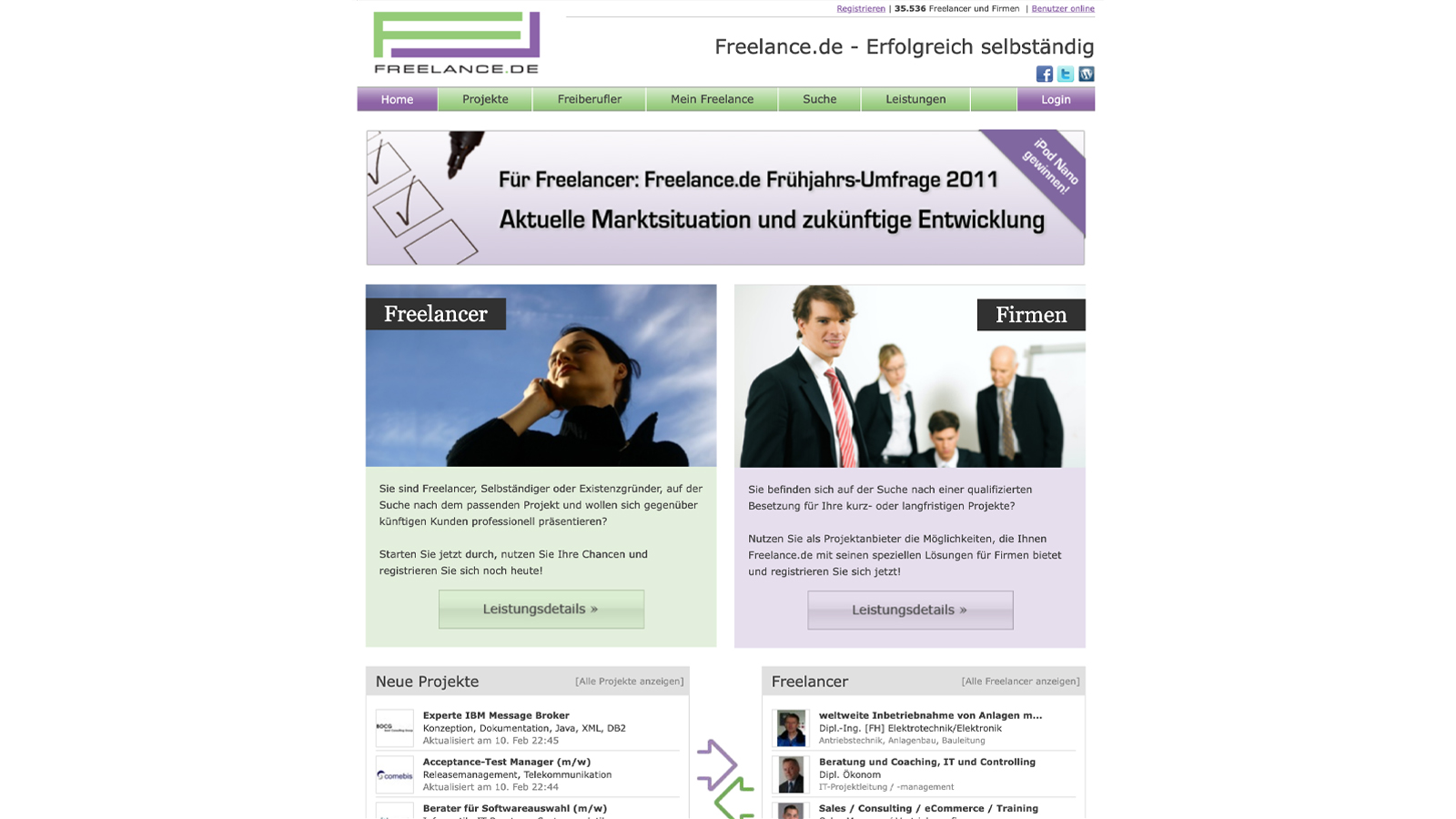 Development of the Freelance.de portal